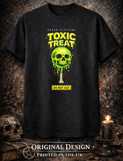 Toxic Treat Skull Unisex Toxic Gothic T-Shirt Horror Candy Dark Alt Tee