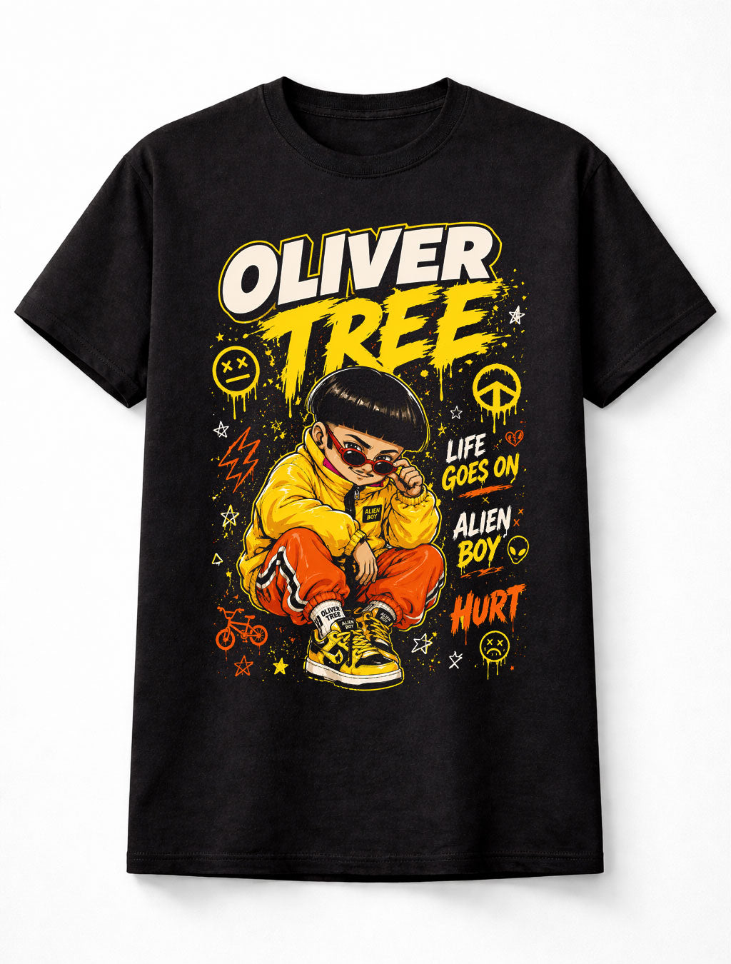 Oliver Tree Alien Boy Life Goes On Hurt Music Fan Unisex T-Shirt