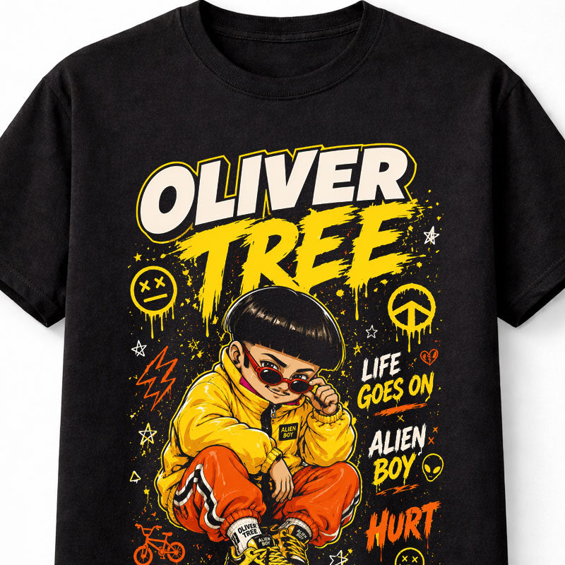 Oliver Tree Alien Boy Life Goes On Hurt Music Fan Unisex T-Shirt