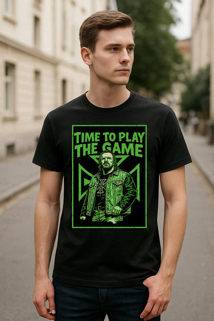 Triple H “Time to Play the Game” Retro Wrestling Unisex T-Shirt Green Authority Edition
