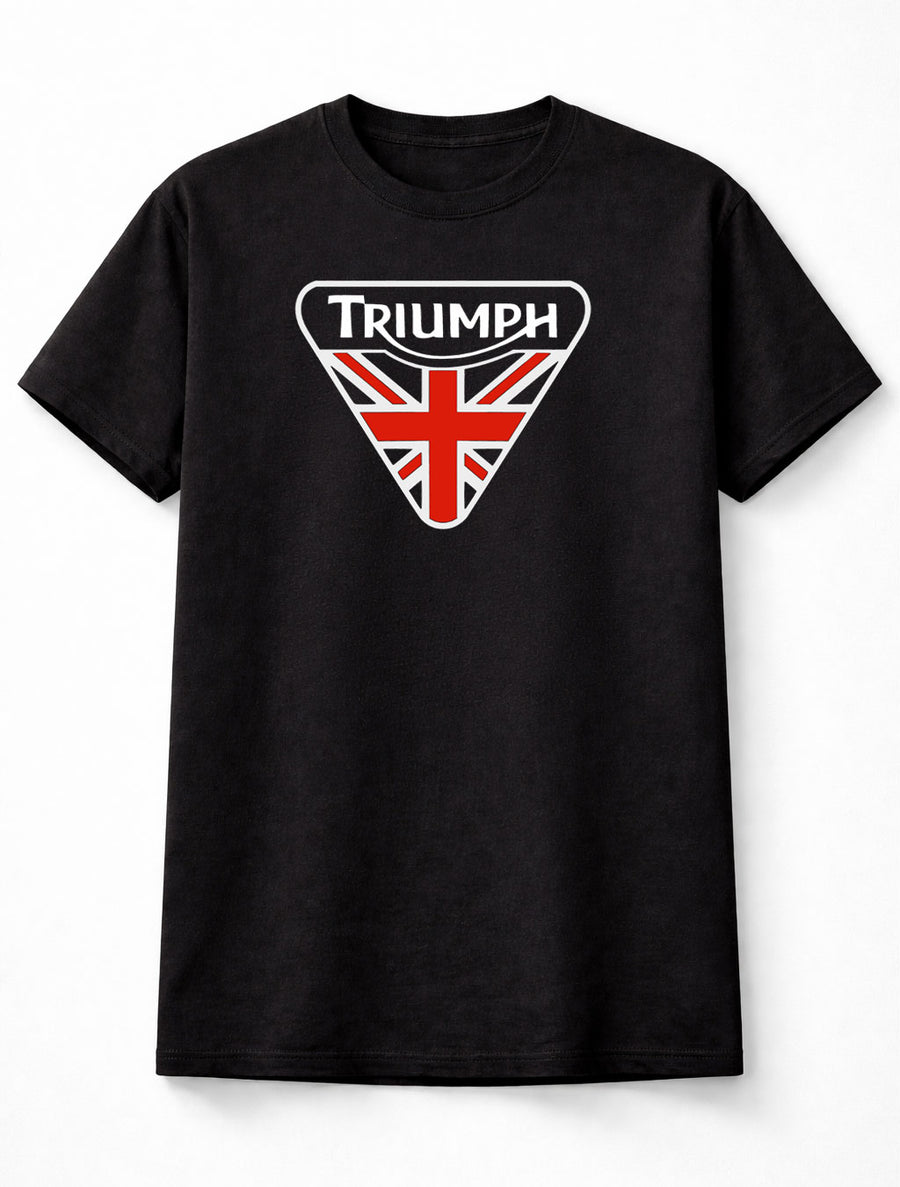 Triumph Motorcycle Union Jack Logo Graphic Biker Unisex T-Shirt