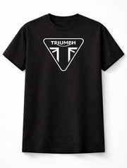 Triumph Motorcycle Minimal Logo Graphic T-Shirt Modern British Bike Brand Fan Tee Clean Motorbike Style Unisex Shirt for Adults & Kids