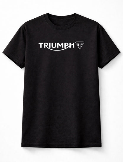 Triumph Logo Graphic Unisex Motorcycle Biker Classic Black T-Shirt
