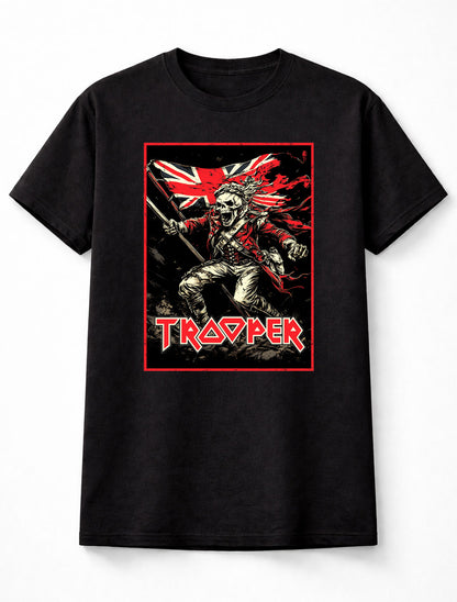Iron Maiden T-Shirt The Trooper Eddie Unisex Black Graphic Tee