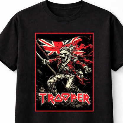 Iron Maiden T-Shirt The Trooper Eddie Unisex Black Graphic Tee