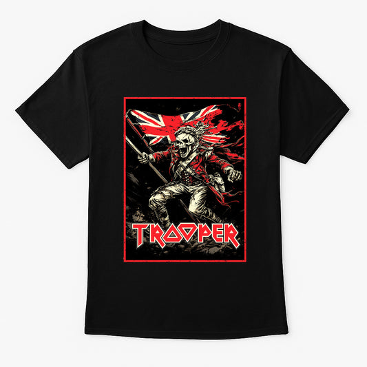 Iron Maiden “Trooper” Unisex T-Shirt – Classic Heavy Metal Band Vintage Battle Flag Graphic Tee