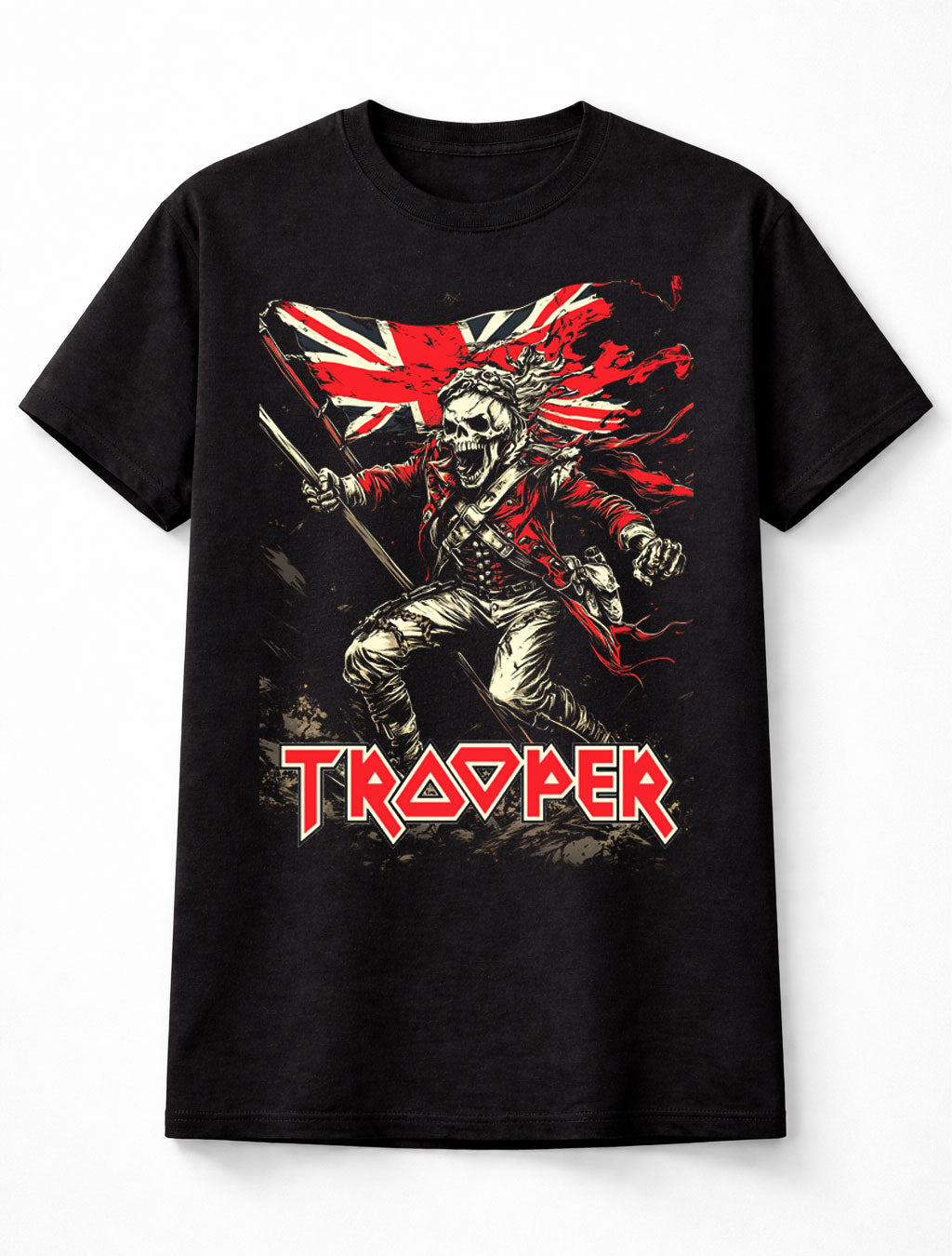 Iron Maiden The Trooper Eddie Union Jack Heavy Metal Rock Band Unisex T-Shirt