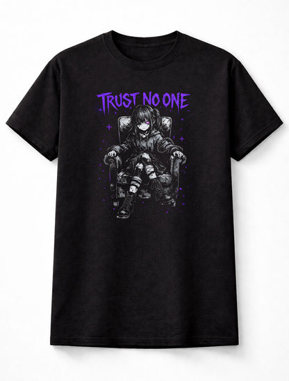 Trust No One Gothic Anime Japanese Retro Y2K Graphic Adults & Kids Unisex T-Shirt