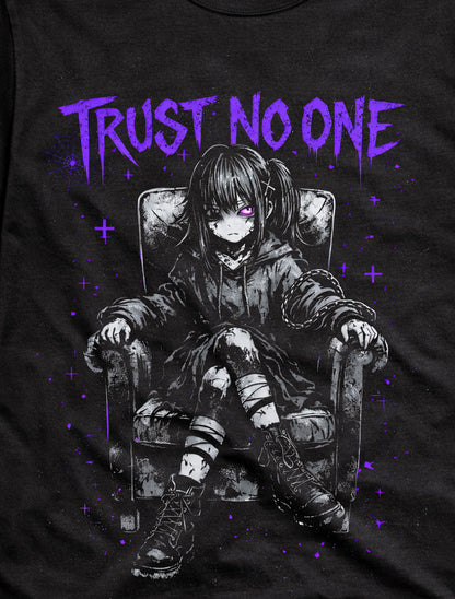 Trust No One Gothic Anime Japanese Retro Y2K Graphic Adults & Kids Unisex T-Shirt