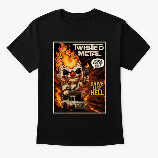 Twisted Metal Unisex T-Shirt – Sweet Revenge Retro Car Combat Gamer Graphic Tee