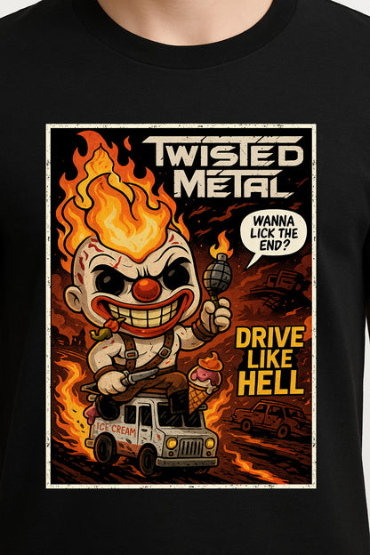 Twisted Metal Unisex T-Shirt – Sweet Revenge Retro Car Combat Gamer Graphic Tee