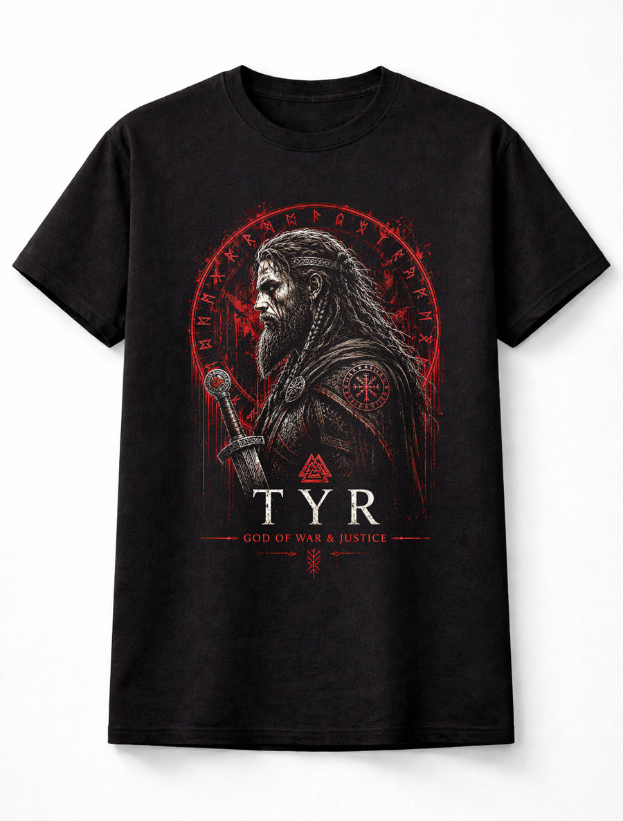 Tyr Norse God Of War Viking Runes Mythology Unisex T-Shirt