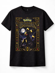 Pokemon Umbreon Eevee Evolution Dark Type Gaming Anime Black Unisex T-Shirt