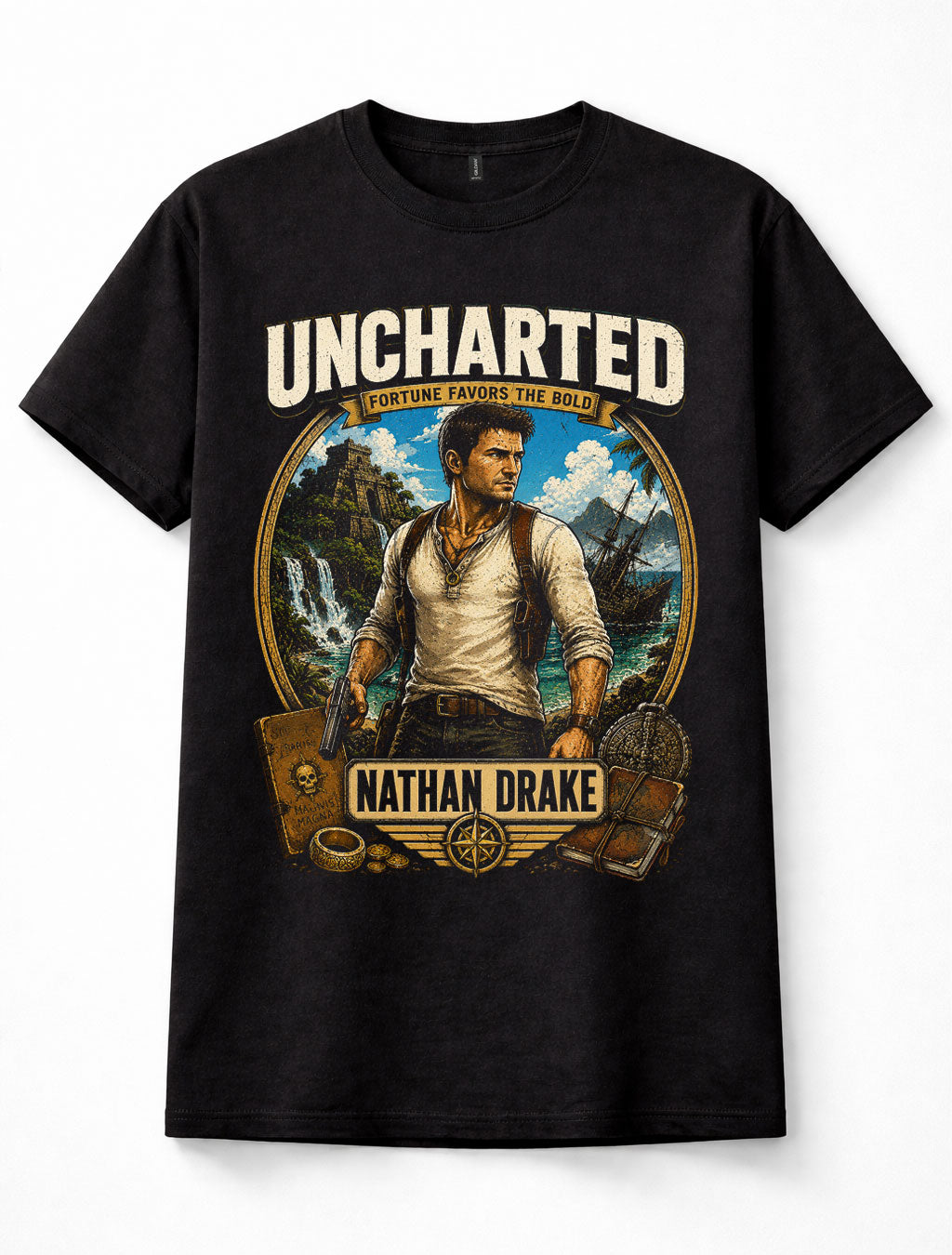 Uncharted Nathan Drake Treasure Hunter Adventure Gamer Unisex T-Shirt