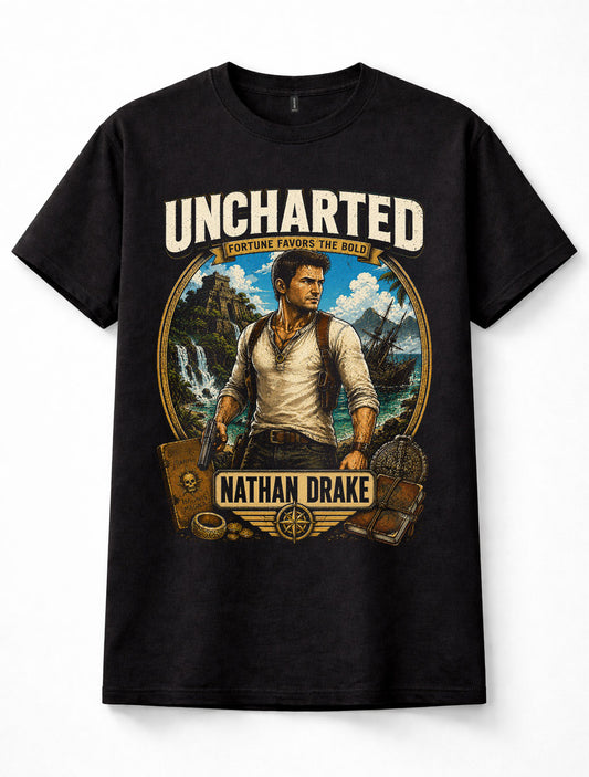 Uncharted Nathan Drake Treasure Hunter Adventure Gamer Unisex T-Shirt