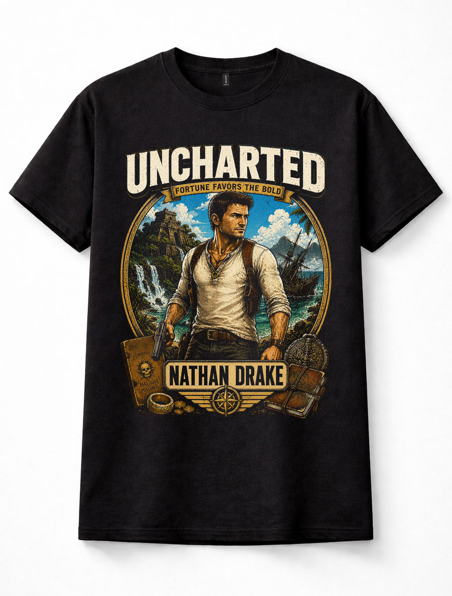 Uncharted Nathan Drake Treasure Hunter Adventure Gamer Unisex T-Shirt