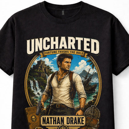 Uncharted Nathan Drake Treasure Hunter Adventure Gamer Unisex T-Shirt