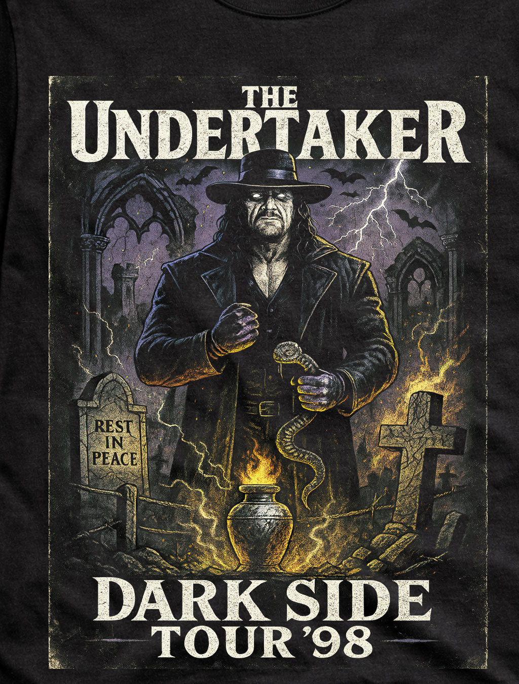 The Undertaker “The Deadman” “Lord of Darkness” Dark Side Tour ’98 Adults & Kids Unisex T-Shirt