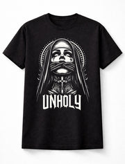 Unholy Gothic Nun Rope Horror Graphic Dark Unisex T-Shirt