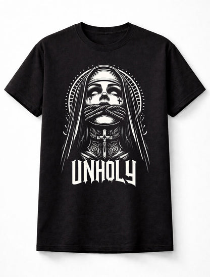 Unholy Gothic Nun Rope Horror Graphic Dark Unisex T-Shirt