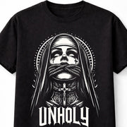 Unholy Gothic Nun Rope Horror Graphic Dark Unisex T-Shirt