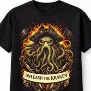 Kraken Pirate Cthulhu Sea Monster Horror Graphic Unisex T-Shirt