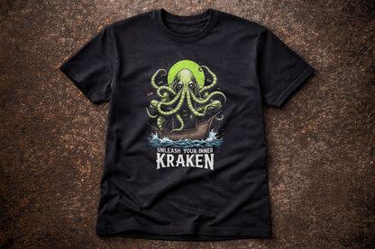 Unleash Your Inner Kraken T Shirt Sea Monster Octopus Pirate Nautical Tee