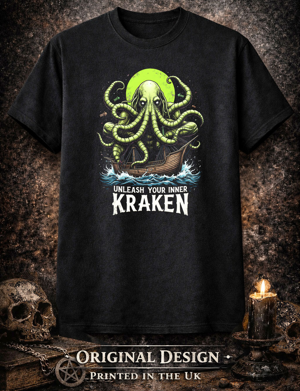 Unleash Your Inner Kraken T Shirt Sea Monster Octopus Pirate Nautical Tee