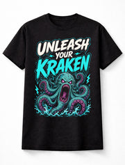 Unleash Your Kraken Mythical Sea Monster Horror Ocean Unisex T-Shirt