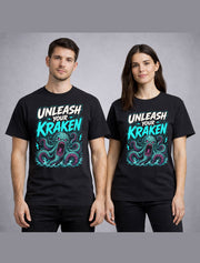 Unleash Your Kraken Mythical Sea Monster Horror Ocean Unisex T-Shirt