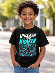 Unleash Your Kraken Mythical Sea Monster Horror Ocean Unisex T-Shirt