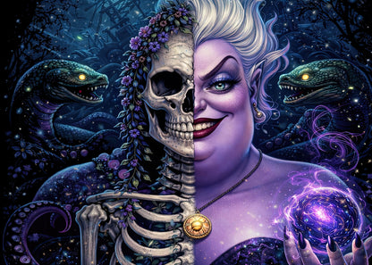 Ursula Gothic T Shirt Dark Sea Witch Skeleton Fantasy Unisex Graphic Tee