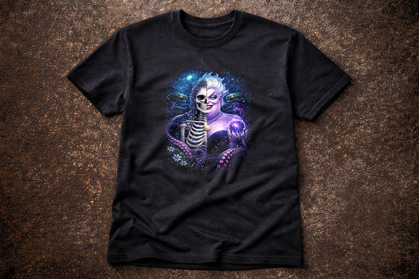 Ursula Gothic T Shirt Dark Sea Witch Skeleton Fantasy Unisex Graphic Tee