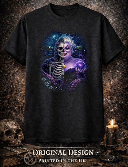 Ursula Gothic T Shirt Dark Sea Witch Skeleton Fantasy Unisex Graphic Tee