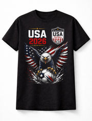 USA Football 2026 Eagle Soccer Fan Supporter Graphic Unisex T-Shirt