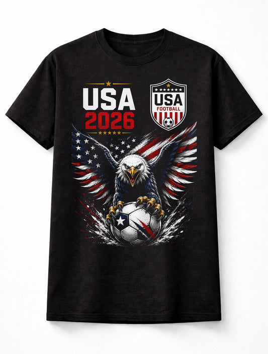 USA Football 2026 Eagle Soccer Fan Supporter Graphic Unisex T-Shirt
