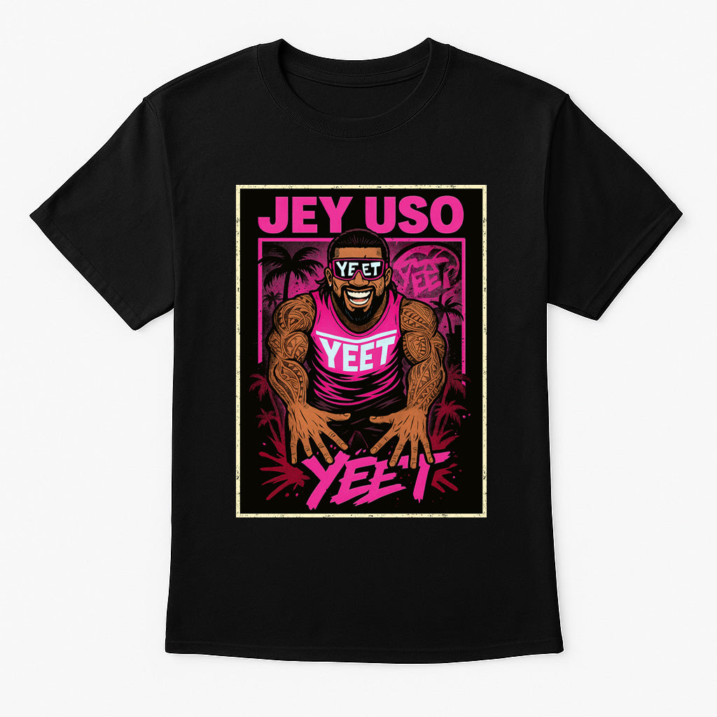 Jey Uso YEET It Pink Pop Art Wrestling Unisex Adults & Kids T-Shirt