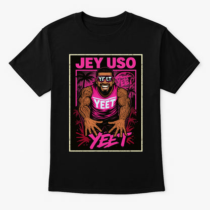 Jey Uso YEET It Pink Pop Art Wrestling Unisex Adults & Kids T-Shirt