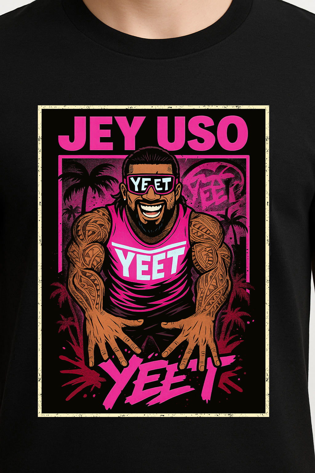 Jey Uso YEET It Pink Pop Art Wrestling Unisex Adults & Kids T-Shirt