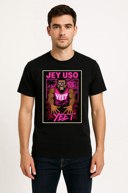 Jey Uso YEET It Pink Pop Art Wrestling Unisex Adults & Kids T-Shirt