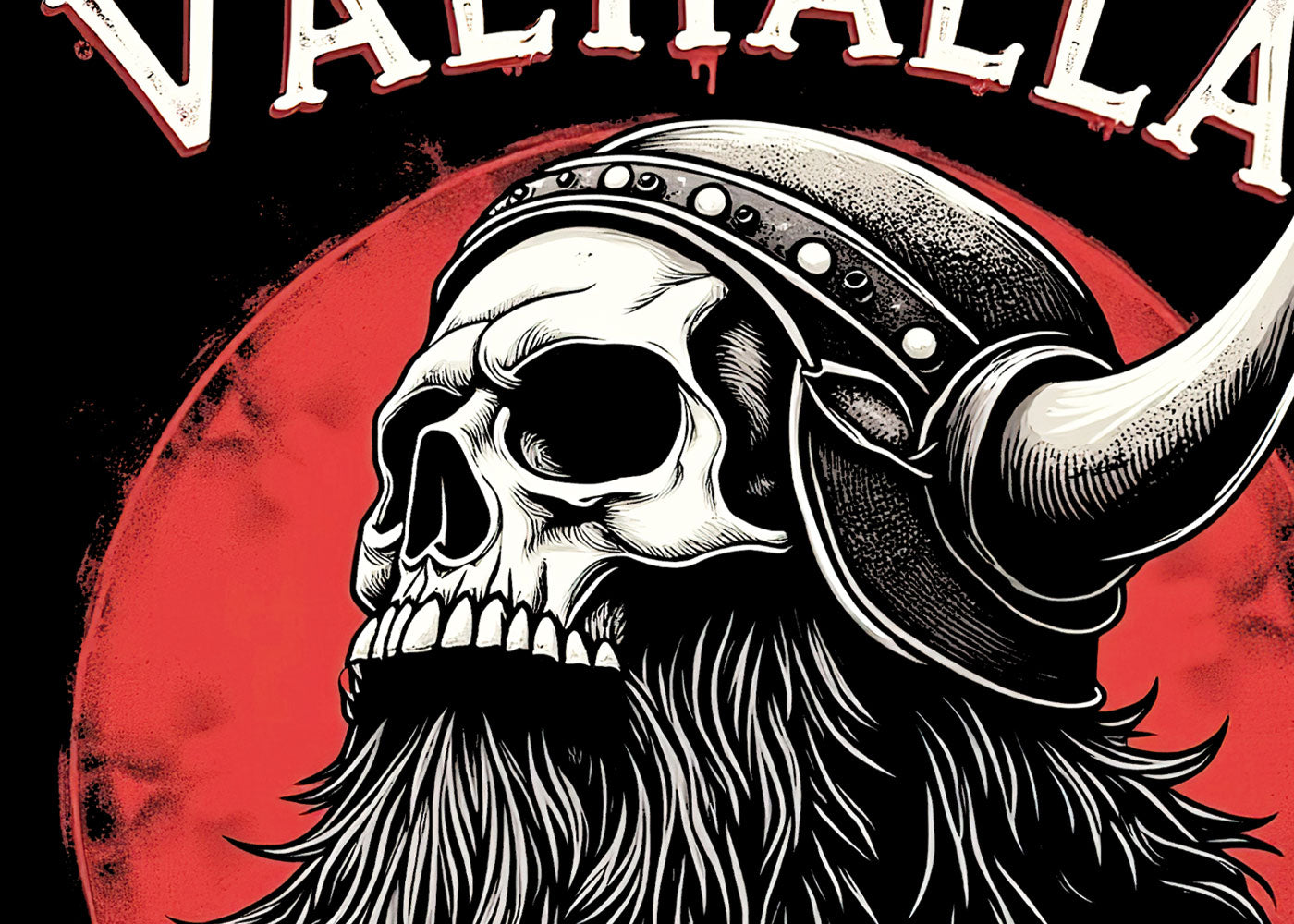 Valhalla Viking T Shirt Skull Warrior Norse Mythology Berserker Graphic Tee