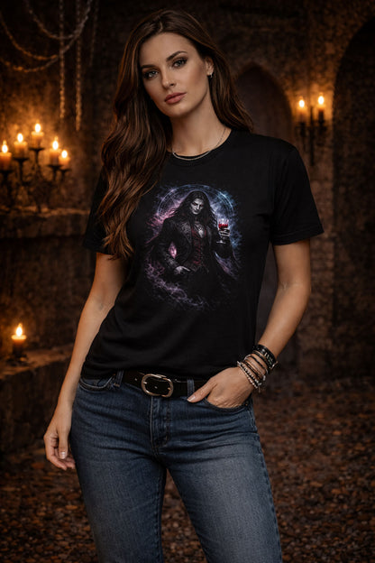 Vampire T-Shirt Dark Fantasy Gothic Aristocrat Unisex Black Graphic Tee