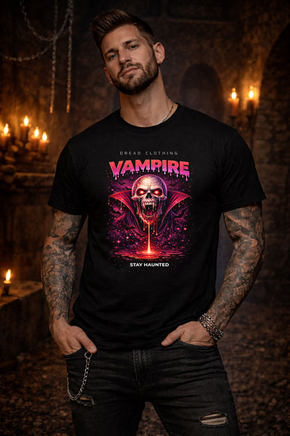 Vampire Skull Unisex Toxic Gothic Horror Graphic T-Shirt Dark Blood Art Tee