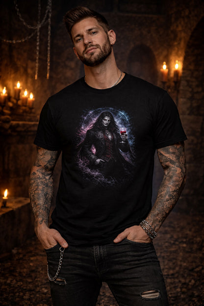 Vampire T-Shirt Dark Fantasy Gothic Aristocrat Unisex Black Graphic Tee