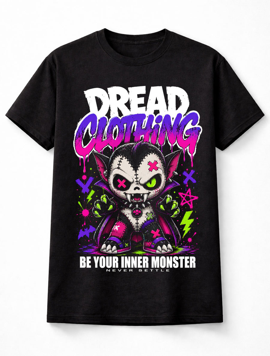Vampire Monster Horror Gothic Bat Neon Graphic Unisex T-Shirt