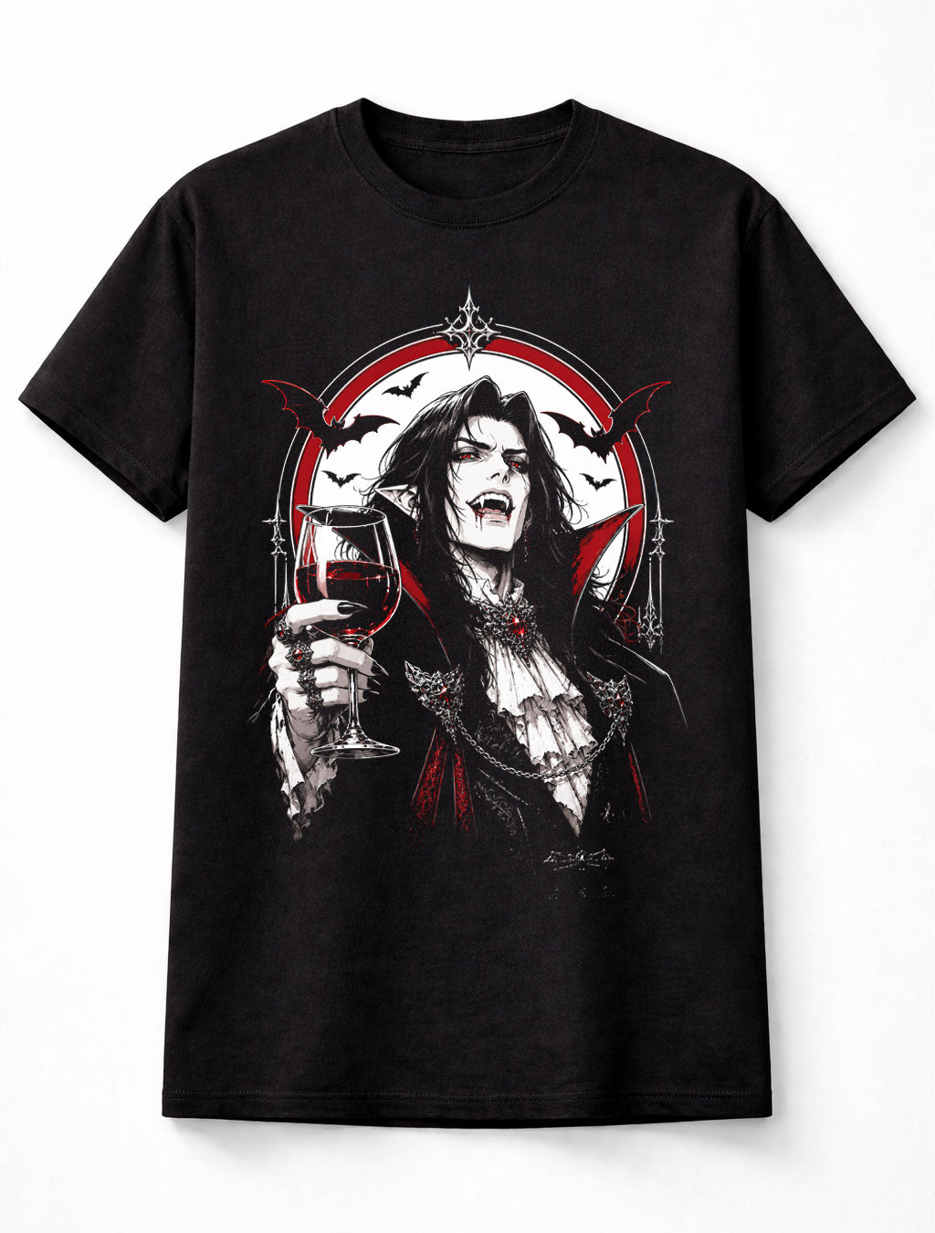 Anime Vampire Lord Gothic Horror Dracula Graphic Unisex T-Shirt