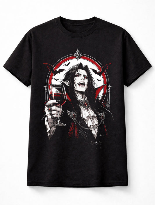 Anime Vampire Lord Gothic Horror Dracula Graphic Unisex T-Shirt