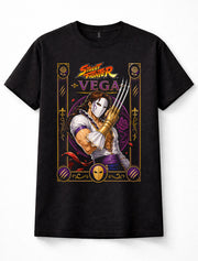 Street Fighter Vega Claw Mask Fighting Game Retro Black Unisex T-Shirt