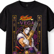 Street Fighter Vega Claw Mask Fighting Game Retro Black Unisex T-Shirt