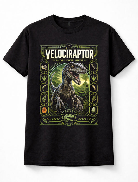 Velociraptor Raptor Dinosaur Prehistoric Graphic Unisex T-Shirt